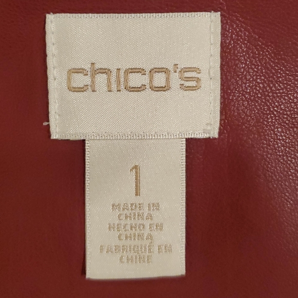 Faux Leather Red Chicos Jacket - Picture 6 of 9